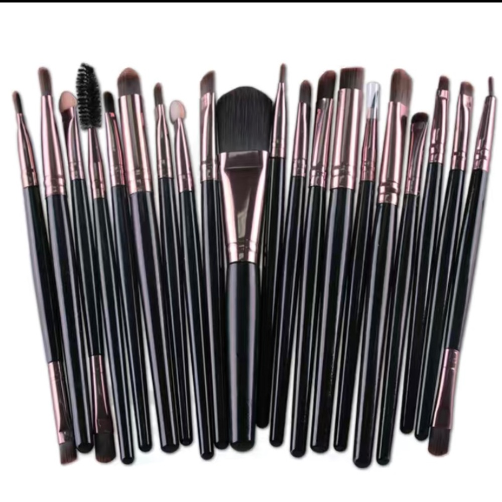 Professional Eyeshadow Brushes Black (set of 20)